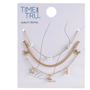 Time and Tru Gold Layered Bracelet Set